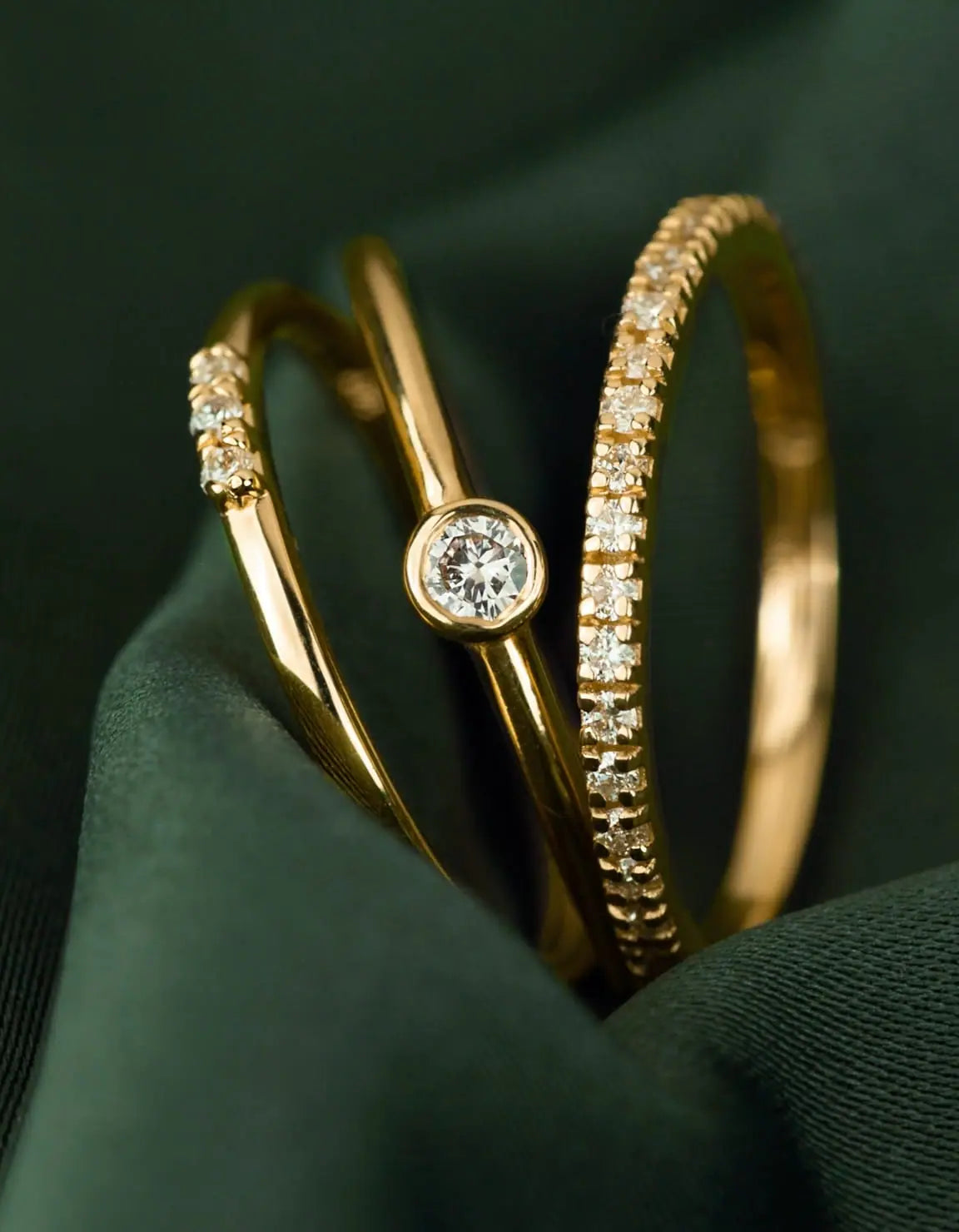 BRILLIANT EARTH diamond and gold bracelets