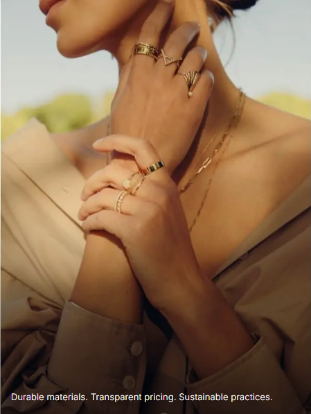 Woman wearing fine jewelry